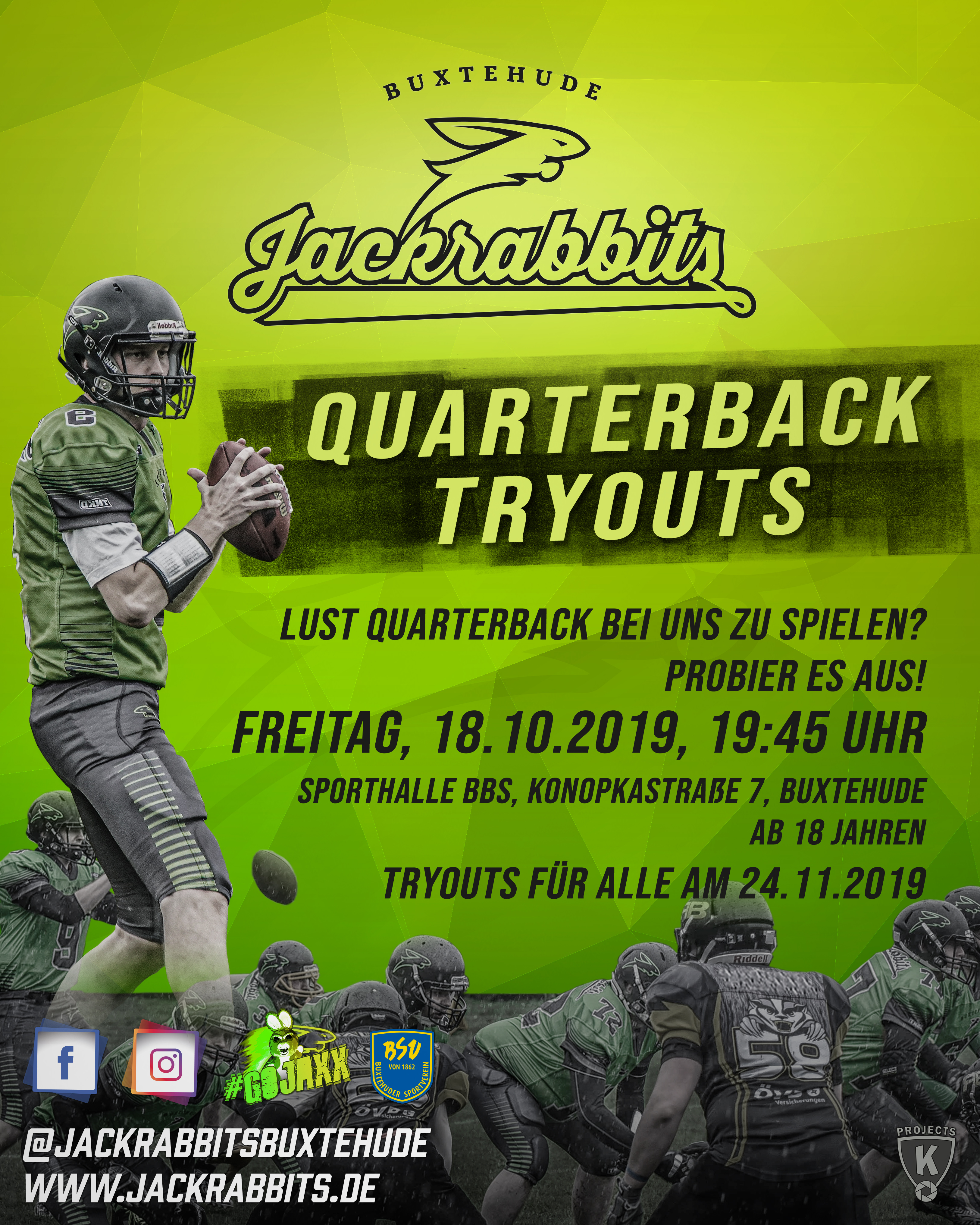 Read more about the article Quarterback Tryouts im Oktober